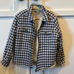 BONPOINT 6T fleece lined shirt jacket.